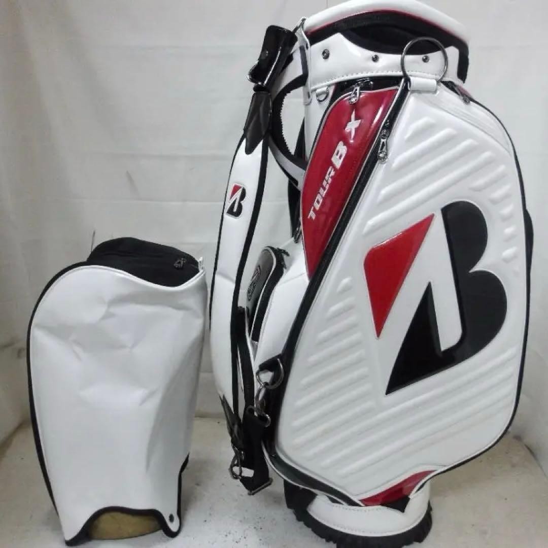 BRIDGESTONE GOLF ホワイトバッグ BRIDGESTONE TOUR B X Pro Model White cart bag golf caddy bag rare