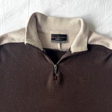 Womens Icebreaker Sport 320 Merino Quarter Zip Size Large in Brown & Beige