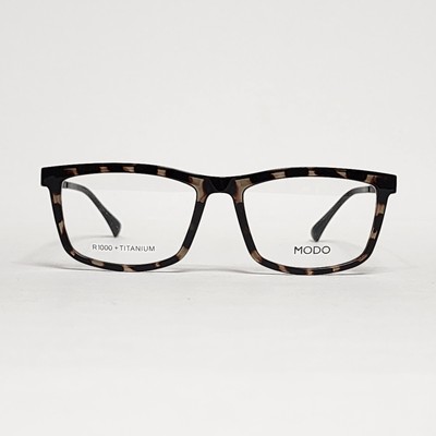 MODO 7051 Unisex Ultra-Light Titanium Square Glasses in Grey Tortoise | 53mm