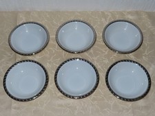 Vintage Rosenthal Dessert Bowls "Gloriette Platinum"! Set Of 6! D: 13.2 Cm