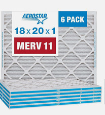 MERV 11 High-Efficiency Pleated Air Filters - 6 Count for Clean Indoor Air