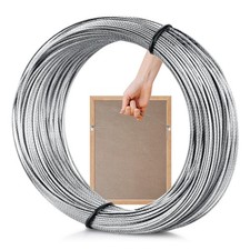 Picture Hanging Wire, 100-Feet Hanging Wire Heavy Stainless Steel line Rope f...