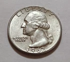 1962 Washington Quarter • 90% Silver • Circulated • X118