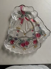 Crystal Colored Bell 15”x15” Relish/Candy Serving Plate