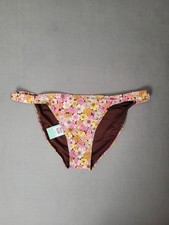 FULL TILT Womens Classic Bikini Bottoms Floral Brown Combo Swimsuit Bottoms XL