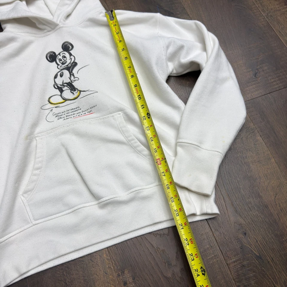 Uniqlo Disney Mickey Mouse Genuino Pullover Blanco Sudadera con Capucha XXL De Colección Foto 4 de 4