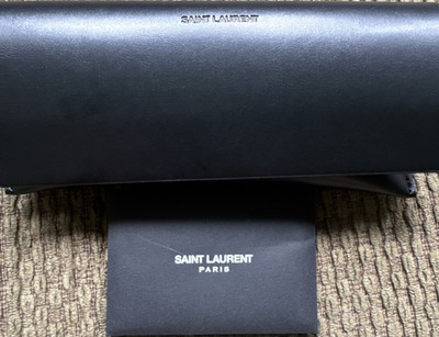 Saint Laurent Cat Eye Sunglasses Women Black Frame Gray Tinted Lenses