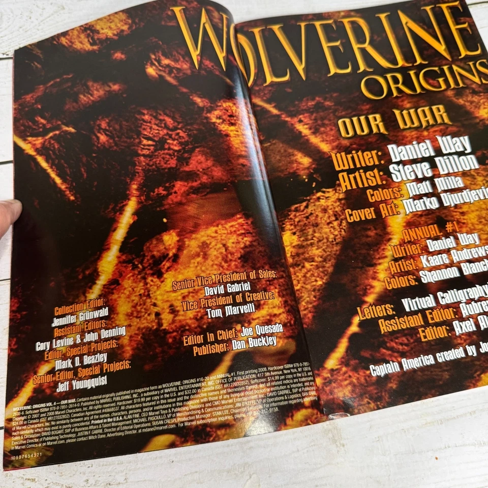 Wolverine Origins Vol 4 Our War Marvel TPB novela gráfica Way Dillon 2008 Foto 3 de 4