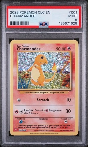 2023 POKEMON CLC-CLASSIC CHARIZARD & HO-OH EX DECK #001 CHARMANDER PSA 9