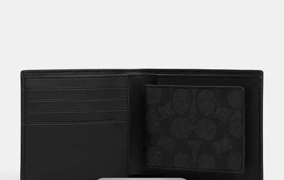 NWT Coach Men Boxed 3 In 1 Wallet Gift Set In Signature Canvas $228 - Image 2 of 3