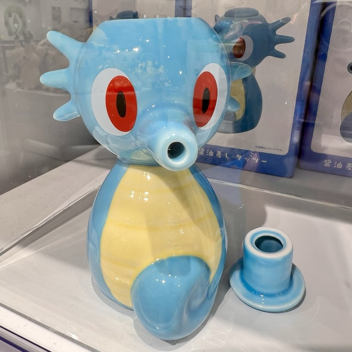 置物 USmadehorsestatue Pokemon Soy Sauce Dispenser Horsea Japan Pokemon Center Kagawa