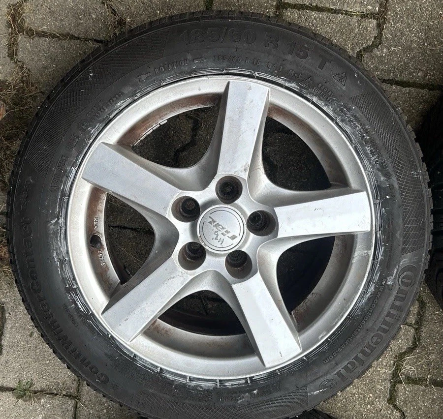 VW Polo Skoda Fabia Seat Ibiza Winterreifen 185/60R15 Alufelgen KBA45715 6,5x15 - Bild 2 von 4