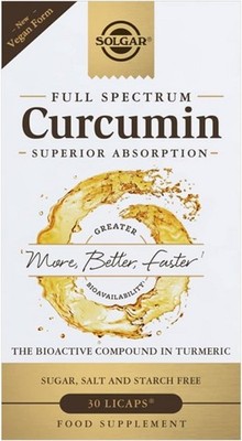 Vollspektrum Curcumin 30 Licaps (flüssig gefüllte Kapseln) Solgar