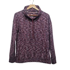 T by Talbots Purple Cowl Neck UPF 50 Pullover Sweatshirt Size Small