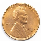 1937-S Lincoln Wheat Cent Brilliant Uncirculated (BU)- San Francisco Mint