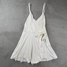 Urban Outfitters Kimchi Blue Y2K Wrap Romper Dress Side Tie Small White