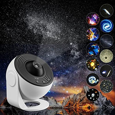 YunLone Home Planetarium Sternenprojektor Galaxienlicht Nachtlichter mit 12 Filmen