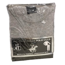 Beverly Hills Polo Club Boys 2 pc thermal underwear set pajamas PJs NEW NIP 4t