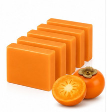 Persimmon Soap Bars 5 Pack Natural Body Cleanser for Men Women 75g