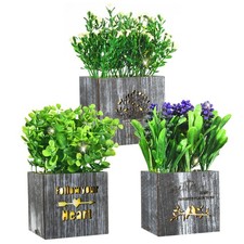 Kinkota Fake Plants Artificial Eucalyptus Potted Plant with