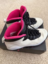 Nike Air Jordan 10 Retro GS 7Y Platinum Pink Black 487211-008 Girls Youth