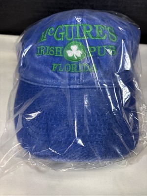 MCGUIRE'S IRISH PUB Florida SHAMROCK BLUE BASEBALL HAT CAP ADJUSTABLE