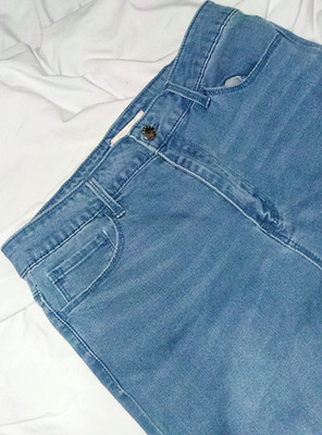 FOREVER 21 Women's Slim Fit Blue Denim Jeans Skinny Button Zip Closure