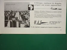 6/1959 PUB UAT AEROMARITIME AIRLINE JOHANNESBURG AFRICA ORIGINAL AD
