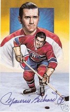 Maurice Richard Autographed Hockey Legends Card HOFer