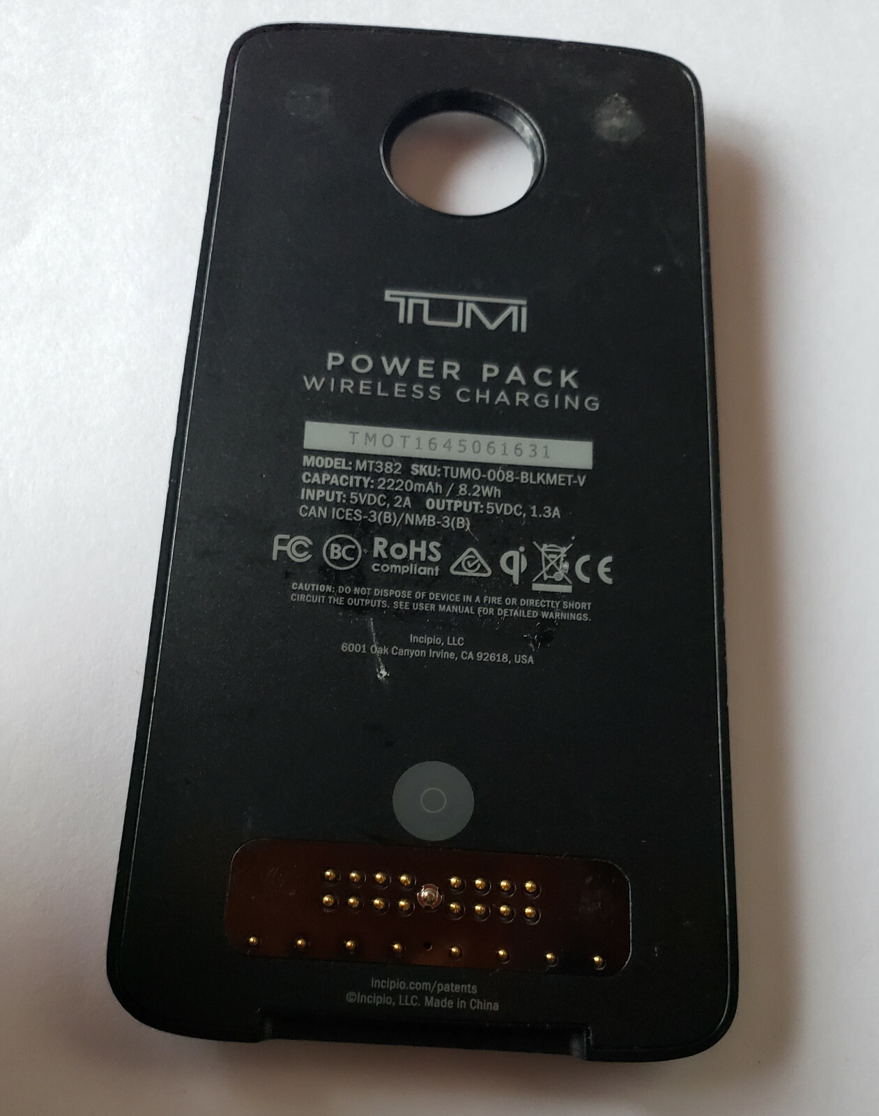 tumi moto mod not charging