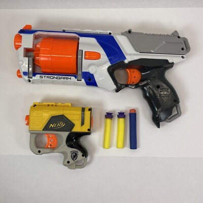 NERF N Strike Elite Toy Dart Gun Bundle Large Strong Arm +