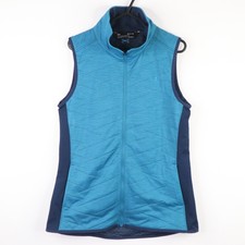 Under Armour Cold Gear Vest Gilet Womens S Blue Full Zip Jacket Active Reactor