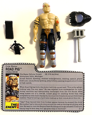VINTAGE 1980'S G.I. JOE ROAD PIG DREADNOK 100% COMPLETE WITH FILE