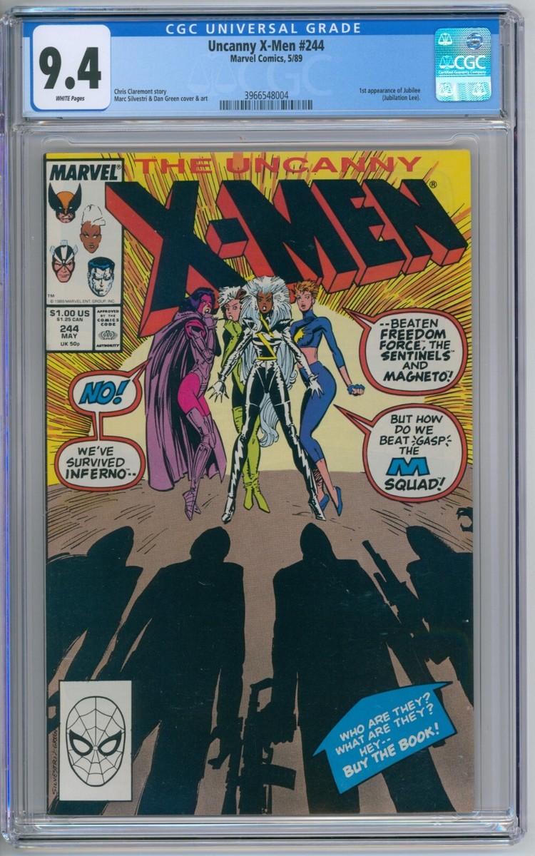 Uncanny X-Men 244 CGC Graded 9.4 NM 1st Jubilee Marvel Comics 1989