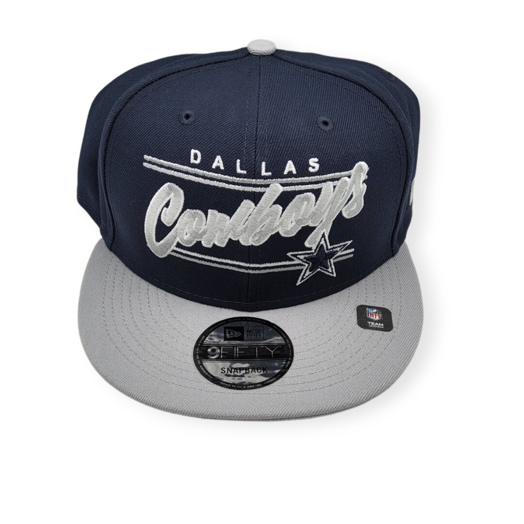 New Era Dallas Cowboys 9Fifty Team Script Navy/Gray Adjustable
