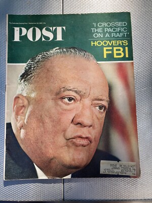J. Edgar Hoover September 25 1965 The Saturday Evening Post Magazine Collectible