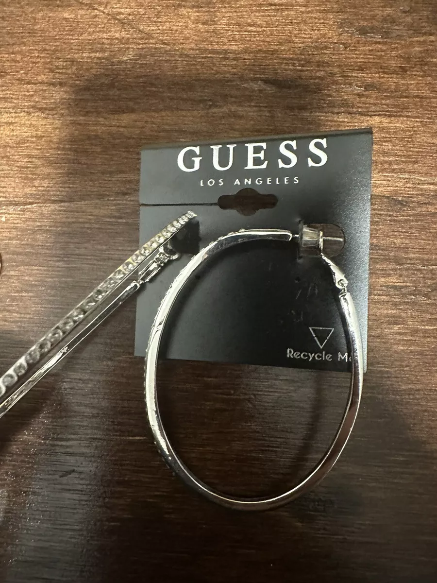 Guess shiny crystal earrings deals
