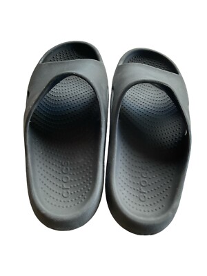 Crocs Classic Womens 9 Shoes Black Mellow Recovery Slide  display picture 3