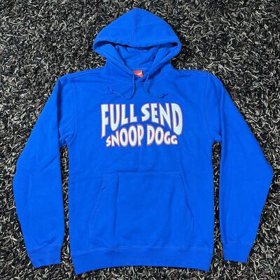 Full Send x Snoop Dogg Nell Boys Blue Pullover Hoodie Men s Sz M New