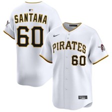 Pittsburgh Pirates Dennis Santana Nike White Home Official MLB Limited Jersey