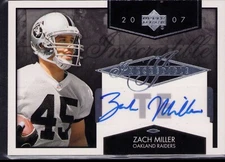 2007 Upper Deck - Inkcredible #INK-ZM Zach Miller (AU, RC)