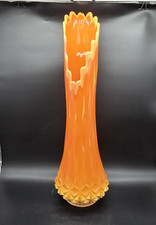 LE Smith Swung Vase Diamond Butt Bittersweet 23.5" Imperfect READ