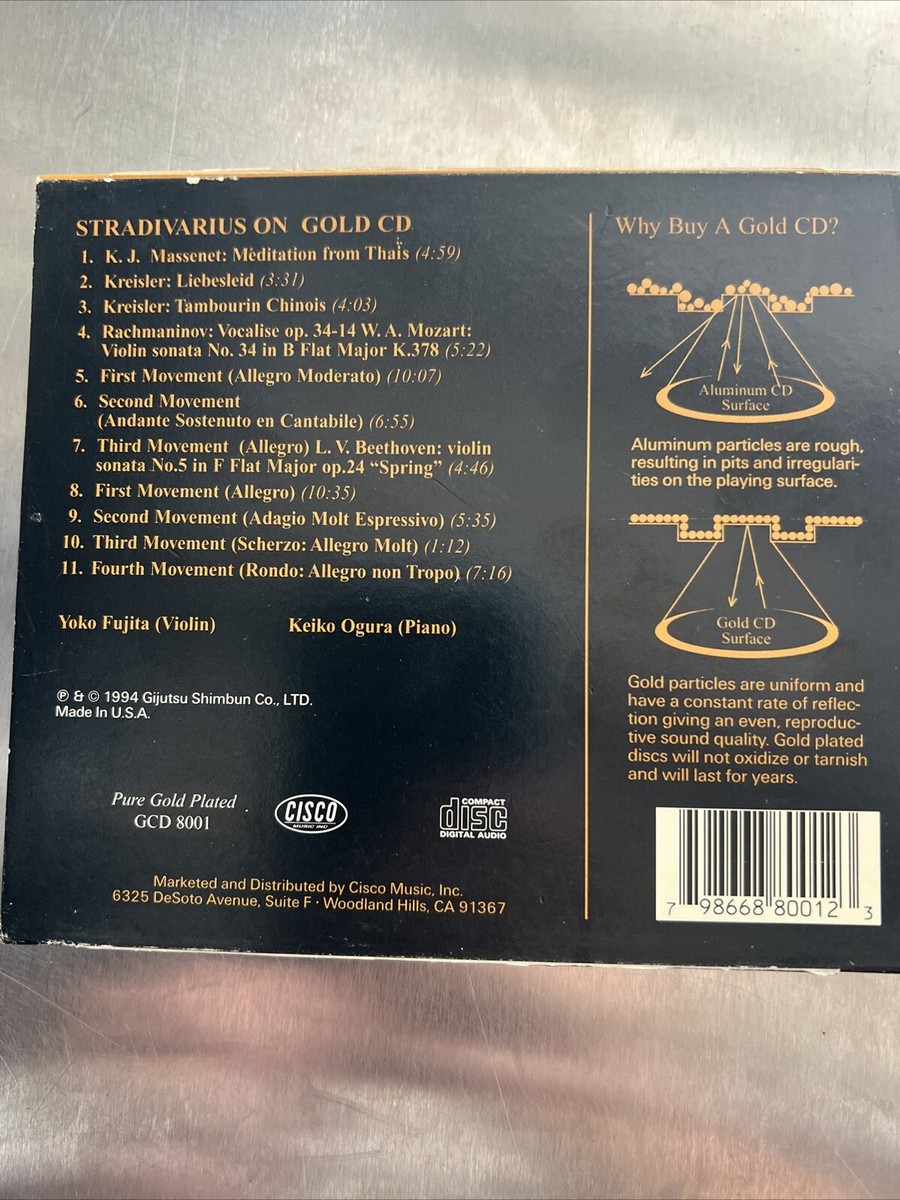 クラシック STRADIVARIUS ON GOLD CD Yoko Fujita, Keiko Ogura – Stradivarius On Gold CD
