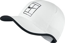 NEW NIKE Adult DRI-FIT Featherlight Night Court Tennis Hat-White, 864105-100