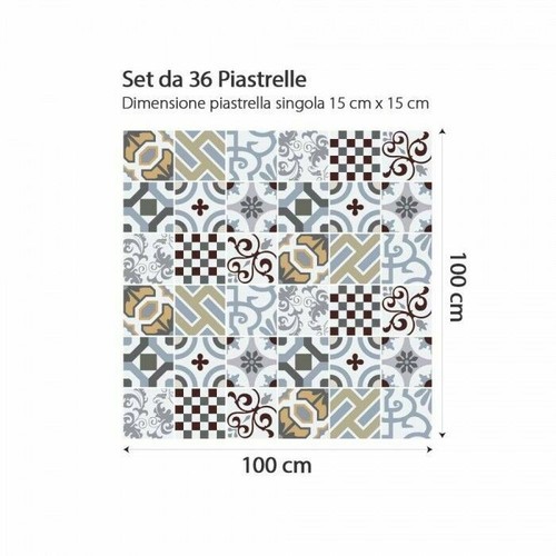 Adesivi Per Piastrelle Marocchine Da Parete 24 Pezzi Adesivi