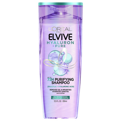 L'Oreal Paris Elvive Hyaluron Pure Moisturizing Shampoo for Oily Hair, 13.5 fl o