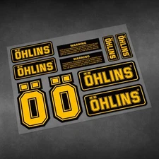 Motorcycle car sponsor stickers for Ohlins shock absorber Decals Vinyl Material