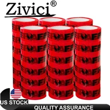 36 Rolls Fragile Packing Tape Packaging Sticky Sealing Tapes 2" x 110 Yards