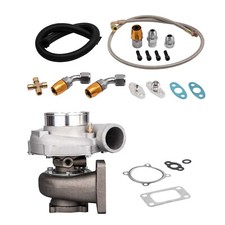 Kit linea olio turbocompressore GT3582 GT35 Turbo + T3/T4 T04E T70 GT28 A/R .63 .70