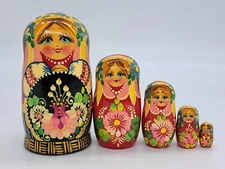 5" Nesting dolls Ukrainian matryoshka 5 in 1 Handmade and painted in Ukraine A